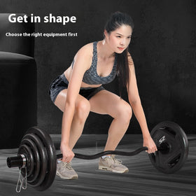 Cast Iron Three-hole Barbell Disk Gym Weightlifting Dumbbell